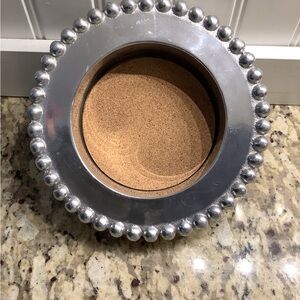 MARIPOSA Brilliant Pearled Beaded Wine bottle holder cork liner 6.50.” NEW/TAG